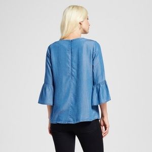 Target Tops - Alison Andrews Chambray Bell Sleeve Top Target Tops - Alison Andrews Chambray Bell Sleeve Top